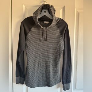 Columbia Black and Gray Striped Hoodie